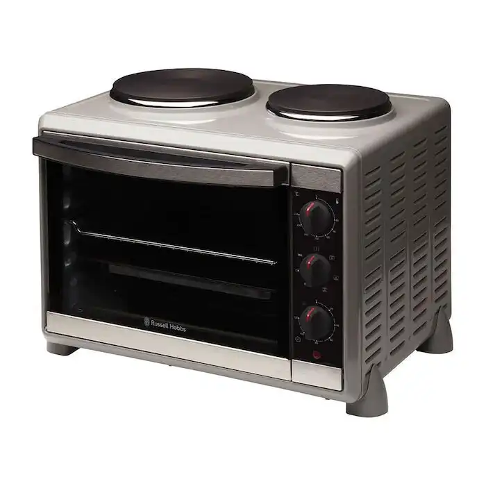 Russell Hobbs RHTOV2HP Compact Kitchen Electric Toaster Oven 30L w/Hotplate/Rack