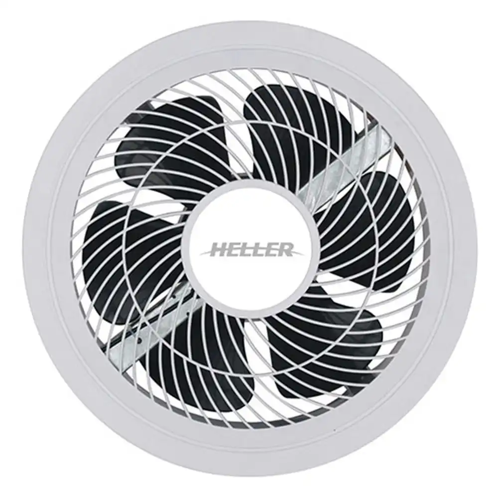 Heller 250mm Blade Extractor Bathroom Exhaust White Fan with LED Light HEX250L