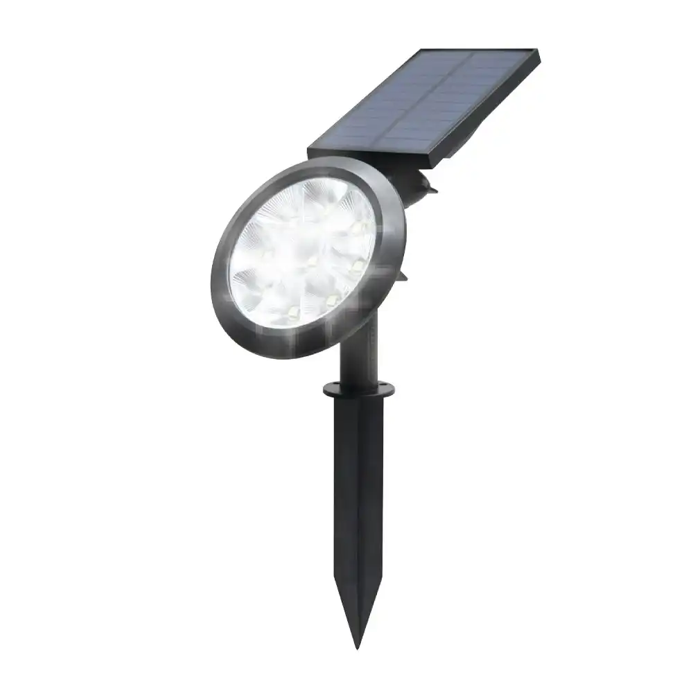 25th Hour Outdoor Solar Powered LED Garden Colour Spot Light w/Remote Control