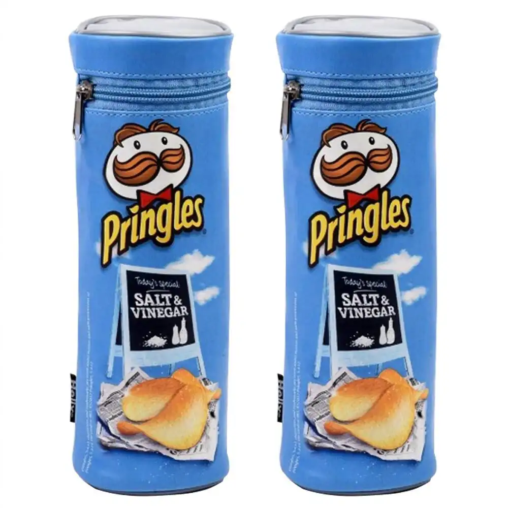 2PK Helix Pringles Pencil Case/Pouch School/Art Drawing Pen Storage Organiser BL