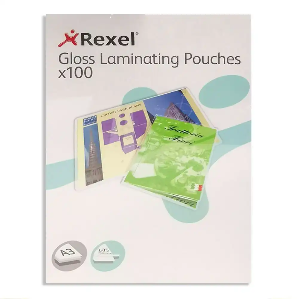 100pc Rexel A3 Laminating Pouches/Sheets 150 Micron f/Document/Photos Protection