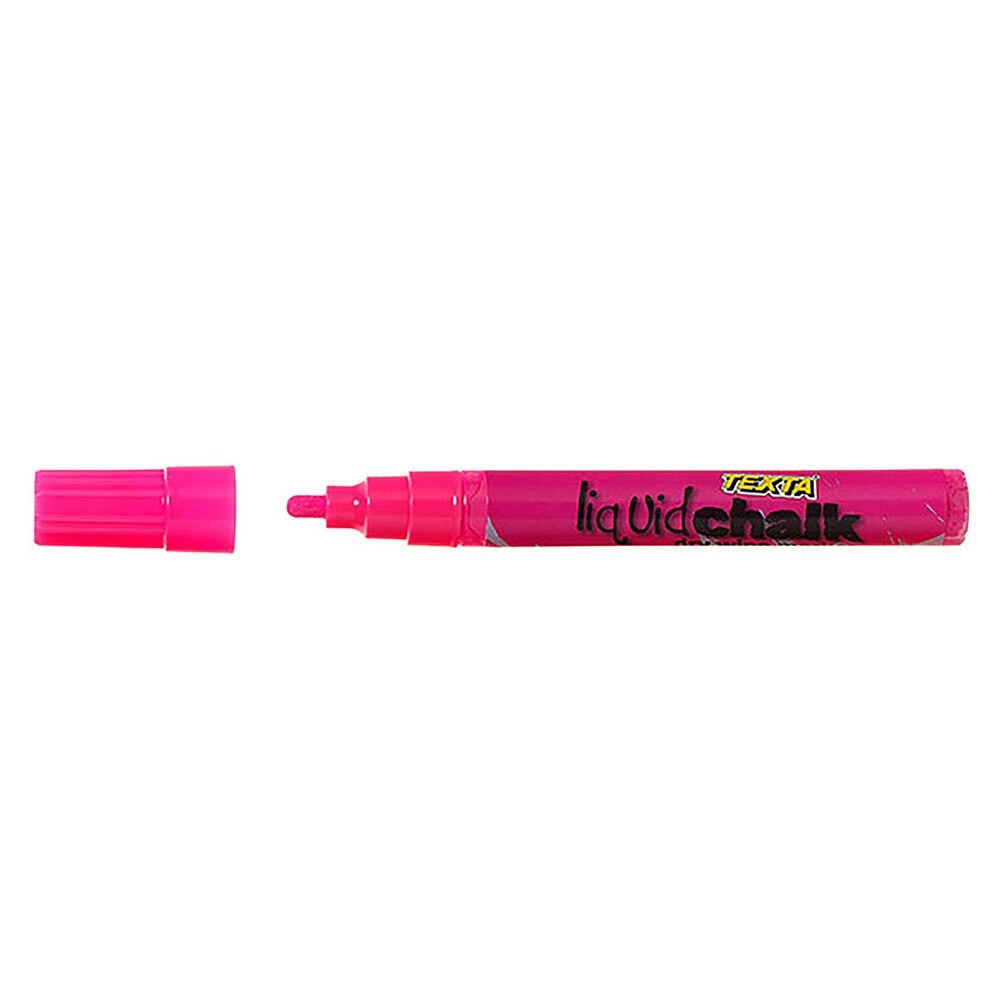 Texta Liquid Chalk Dry-Wipe Whiteboard/Window/Glass Marker Writing Fluor Pink