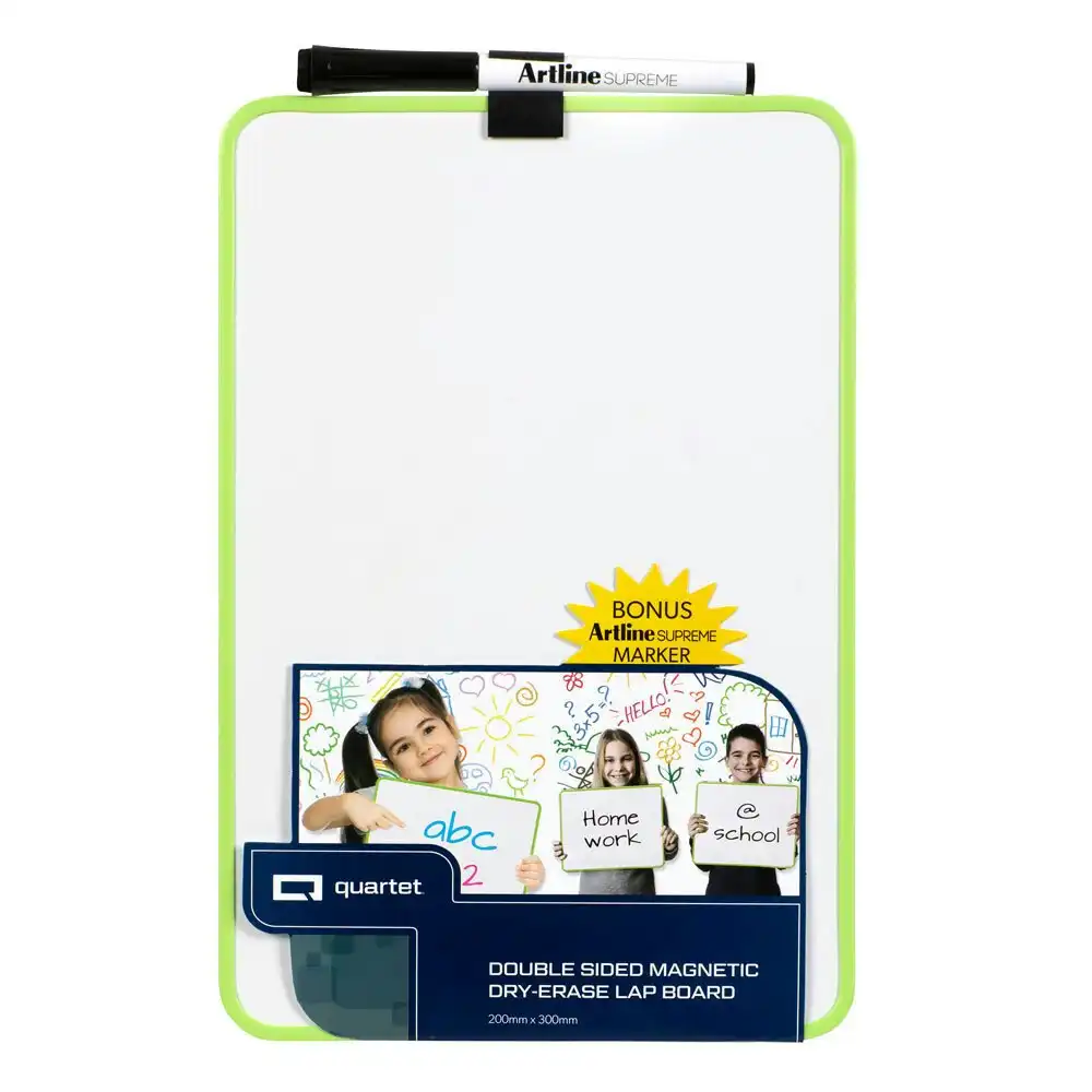 Quartet Double Sided Magnetic Whiteboard Dry Erase Lap Board Assorted Colour