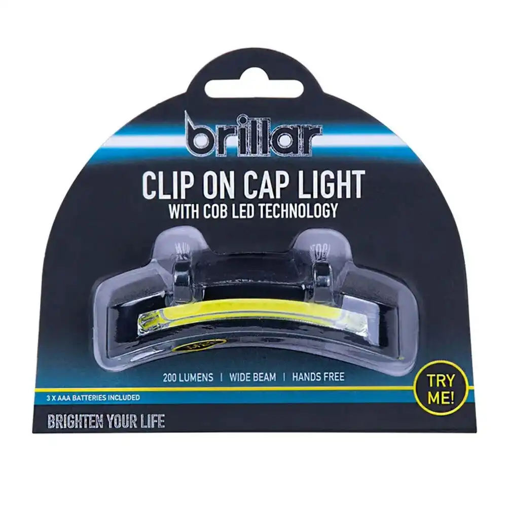 Brillar Cob LED Headlamp Clip-On 200lm Outdoor/Hiking/Camping Light for Cap/Hat