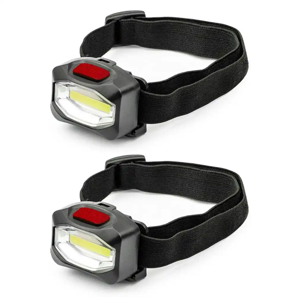 2pc Camelion LED Headlight Torch 100lm 3W COB 3 Light Mode AAA Battery Powered