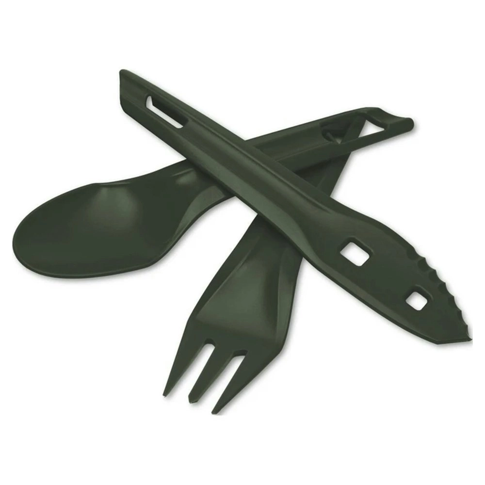 Wildo Ocy Chow Outdoor Cutlery Kit Spoon/Knife/Fork Camping Utensils Set Olive