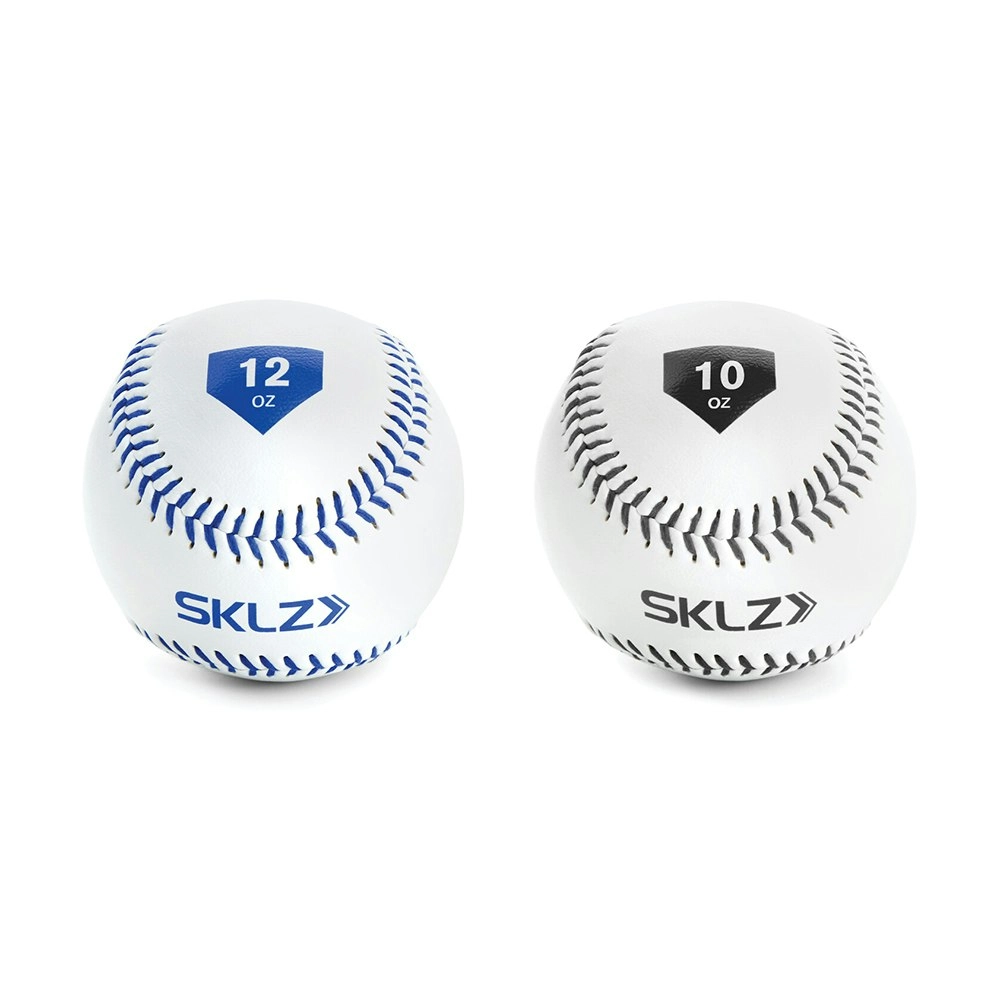 2pc SKLZ 9" Weighted Standard-Sz Sport Training Baseball Rubber Balls 10/12oz