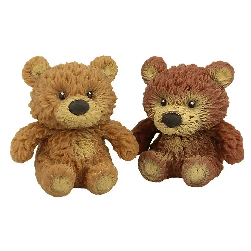 2x Fumfings Novelty Cute Beanie Bear 7cm Animal Stretchy Hand Toys Kids 3y+ Asst
