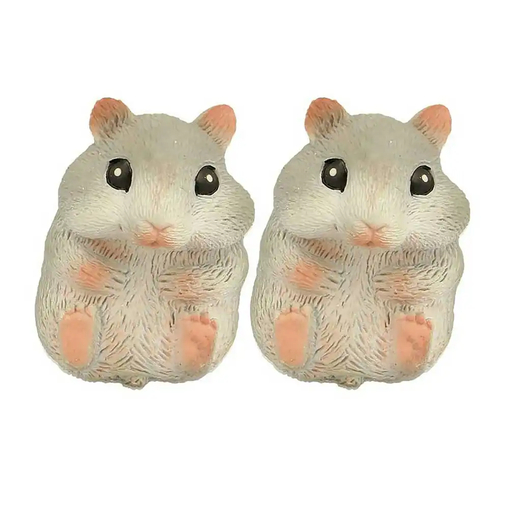 2x Fumfings Novelty Cute Beanie Hamster 8cm Animal Stretchy Hand Toys Kids/Child