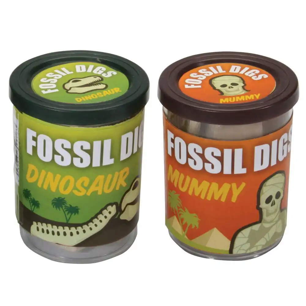 2x Discovery 10cm Fossil Dig in Tub Skeleton Science Toys Kids/Children 3y+ Asst