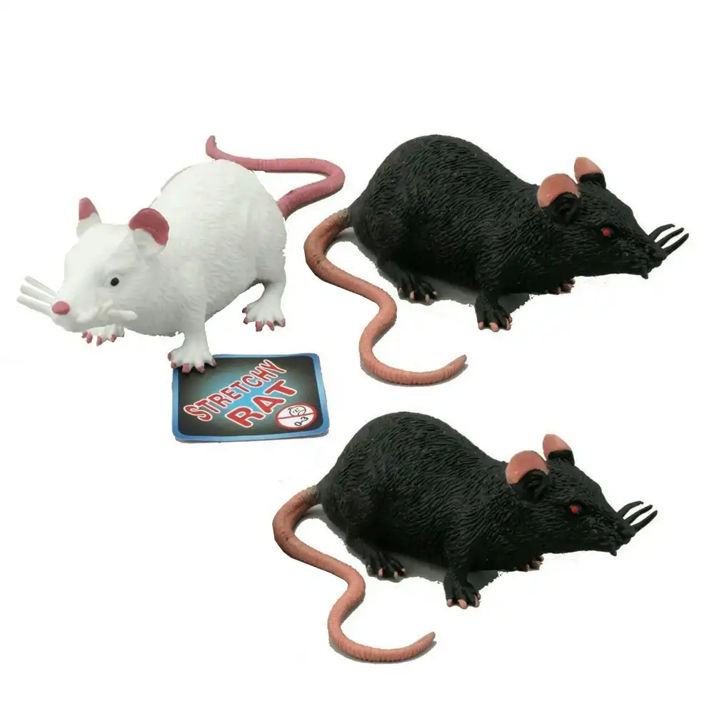 3x Fumfings Animal Stretchy Beanie Rat 18cm Animal 3y+ Prank Toys Kids Assorted