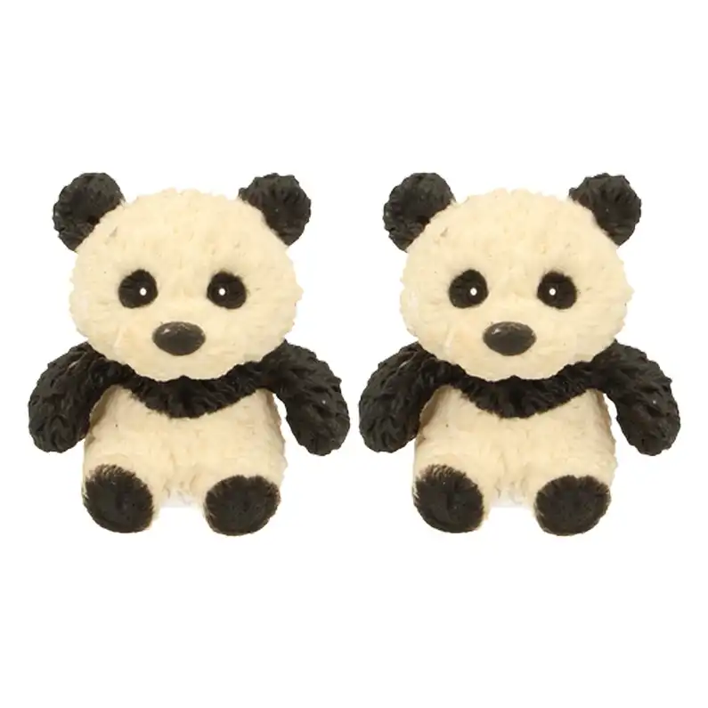 2x Fumfings Novelty Beanie Animal Panda 7cm Squish Squeeze Fun Toys Children 3y+
