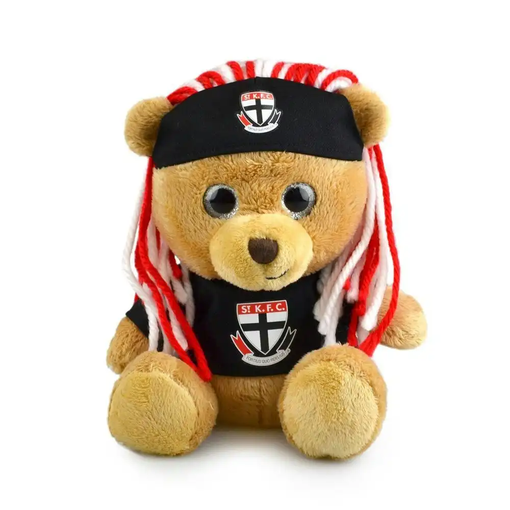 AFL Sparkle Fanatic St Kilda Kids/Children 20cm Footy Team Soft Bear Toy 3y+