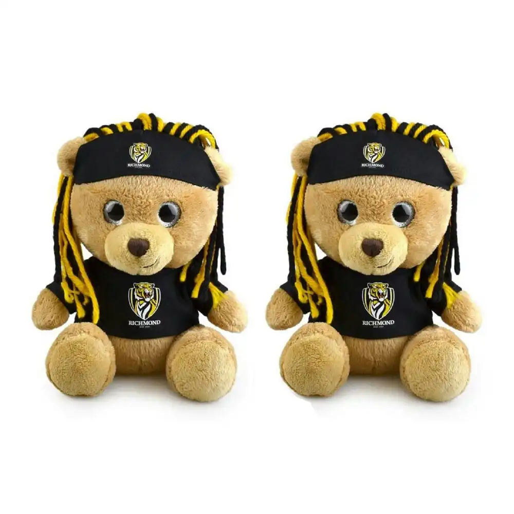 2PK Korimco 20cm AFL Sparkle Fanatic Children Bear Richmond Stuffed Toy Gift BRN