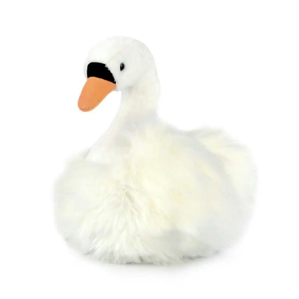 Korimco 25cm Swan Kids/Children/Toddler Animal Soft Plush Stuffed Toy White 3y+