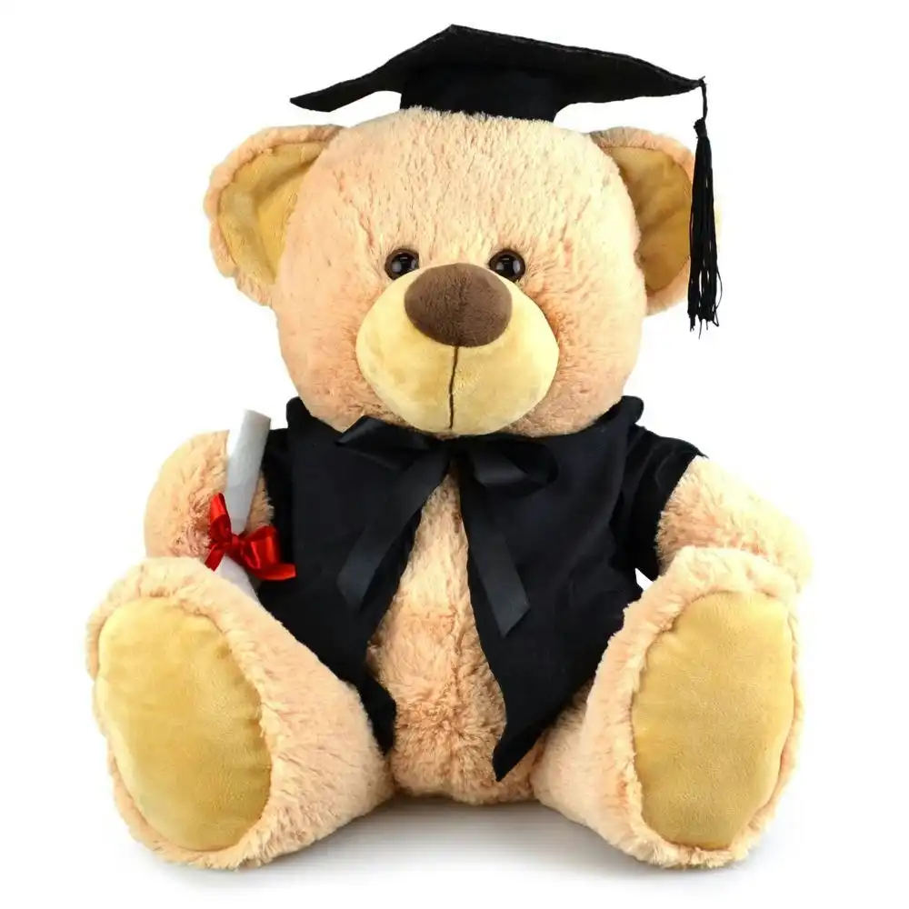 My Buddy Bear 31cm Buddy Graduation Bear Kids Soft Plush Stuffed Toy Brown 3y+