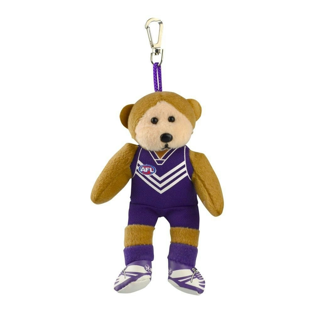 AFL Keyclip Fremantle Kids/Children 14cm Footy Team Soft Collectible Toy 3y+