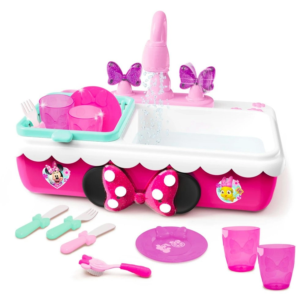 14pc Minnie Mouse Magic Sink Set 3y+ Kids/Children Kitchen Pretend Play Fun Toy