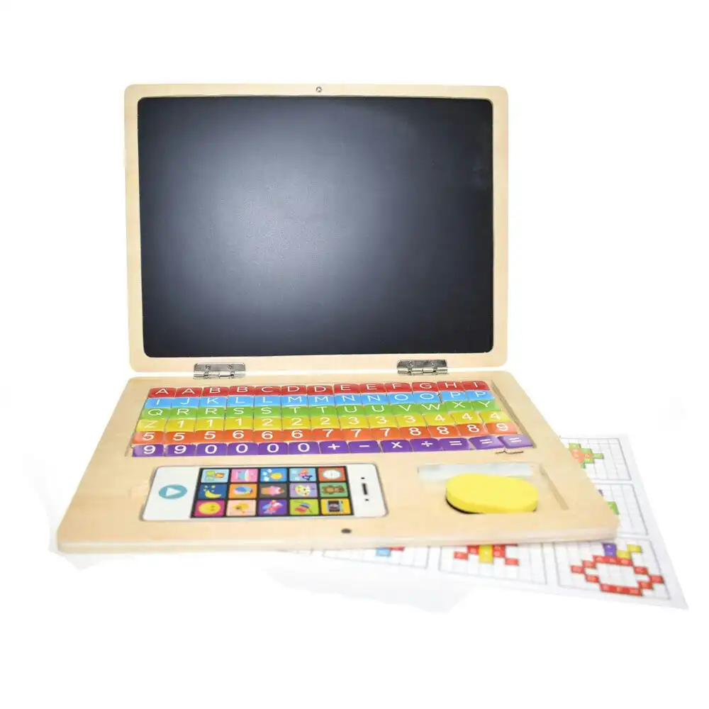 Kaper Kidz My Magnetic Notebook Alphabet Numbers/Mosaics Kids Wooden Fun Toy 3y+