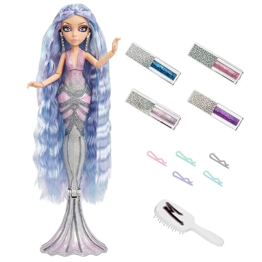 Mermaze Mermaidz Color Change Childrens Fashion Doll Orra w/Glitter Hair Gel 3+