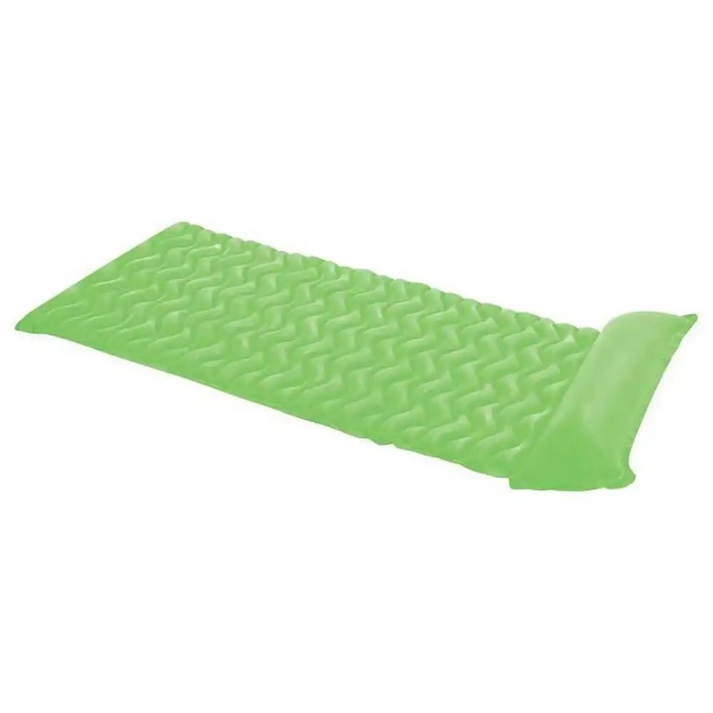 Intex Tote N Floating 229cm Inflatable Pool/Swimming Mat w/ Pillow Green 14y+