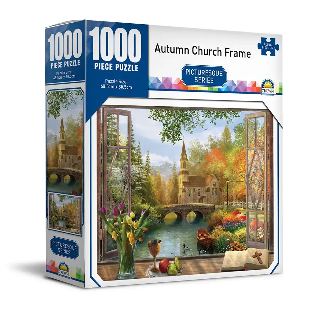 1000pc Crown Picturesque Series Autumn Church 68.5cm Jigsaw Puzzle Toys 8y+ Kids