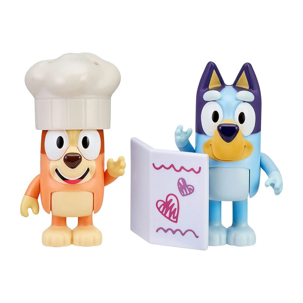 Bluey Series 4 Mini Figurines Fancy Restaurant Bluey & Bingo Set Kids 3y+ Toy