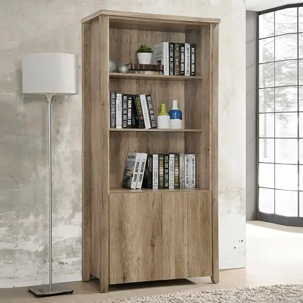 Display Shelf Book Case Stand Bookshelf Natural Wood like MDF in Oak Colour