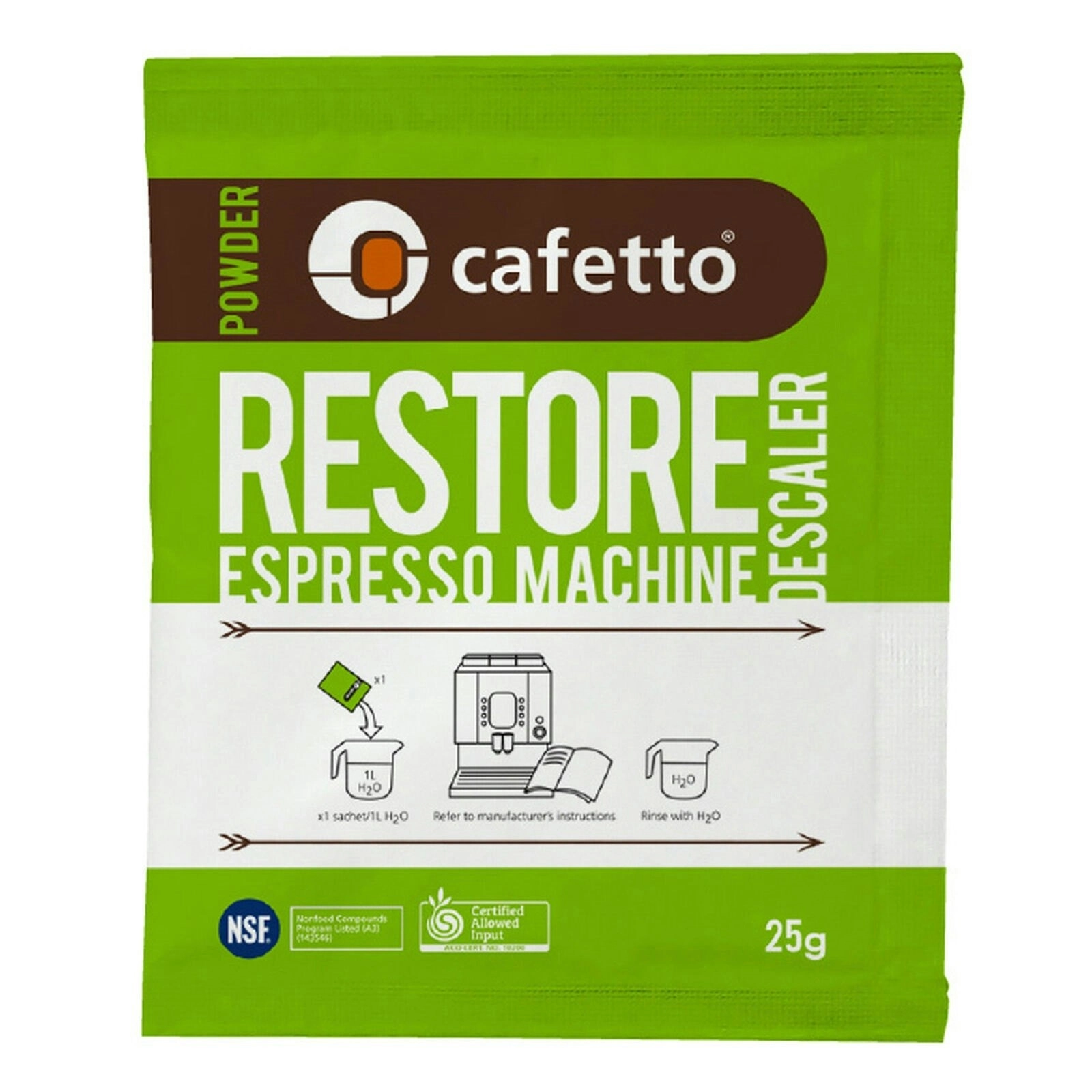 Cafetto Renew Espresso Machine Descaler   5 Packs