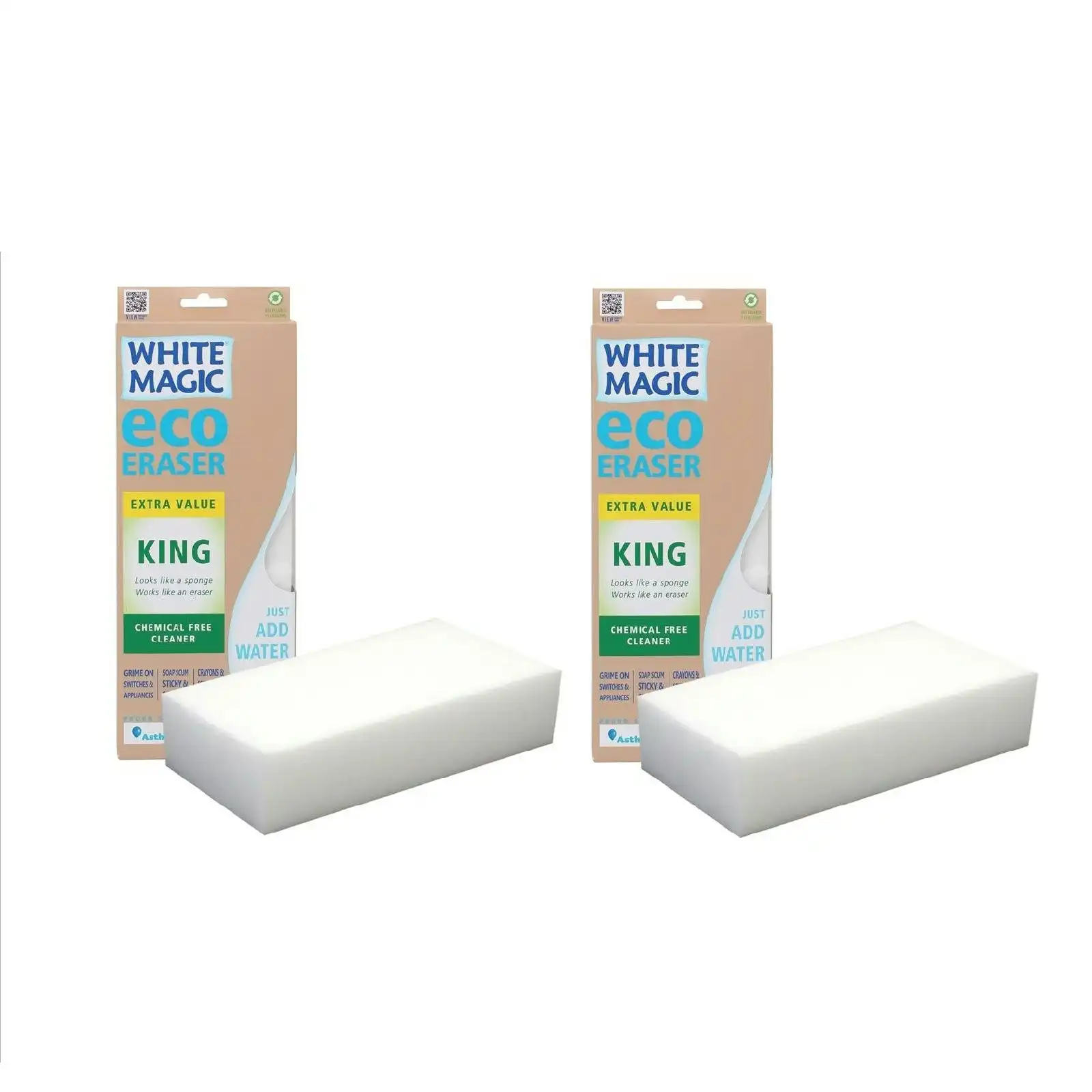 White Magic Eco Eraser Sponge King   2 Packs