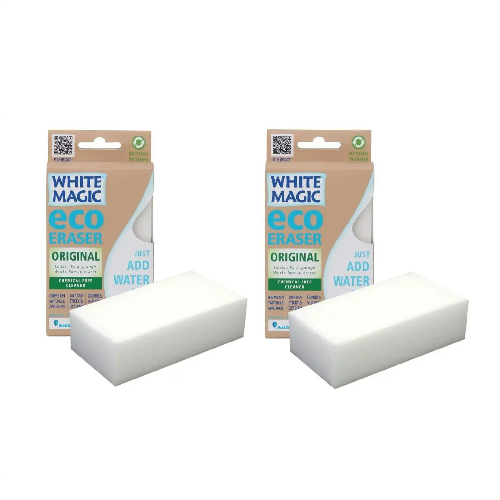 White Magic Eco Eraser Sponge Original   2 Packs