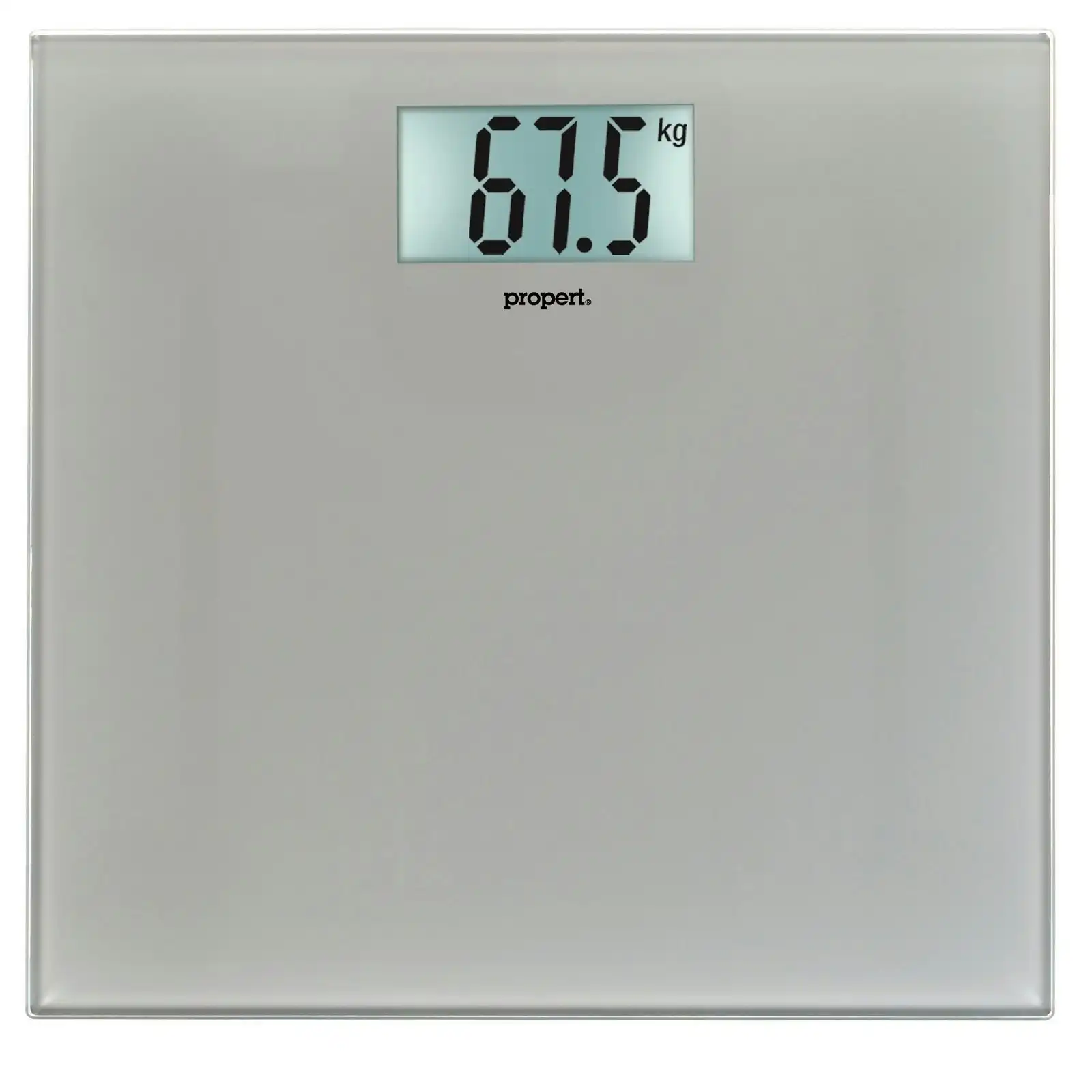 Propert 150kg Glass Digital Bathroom Scale   Silver