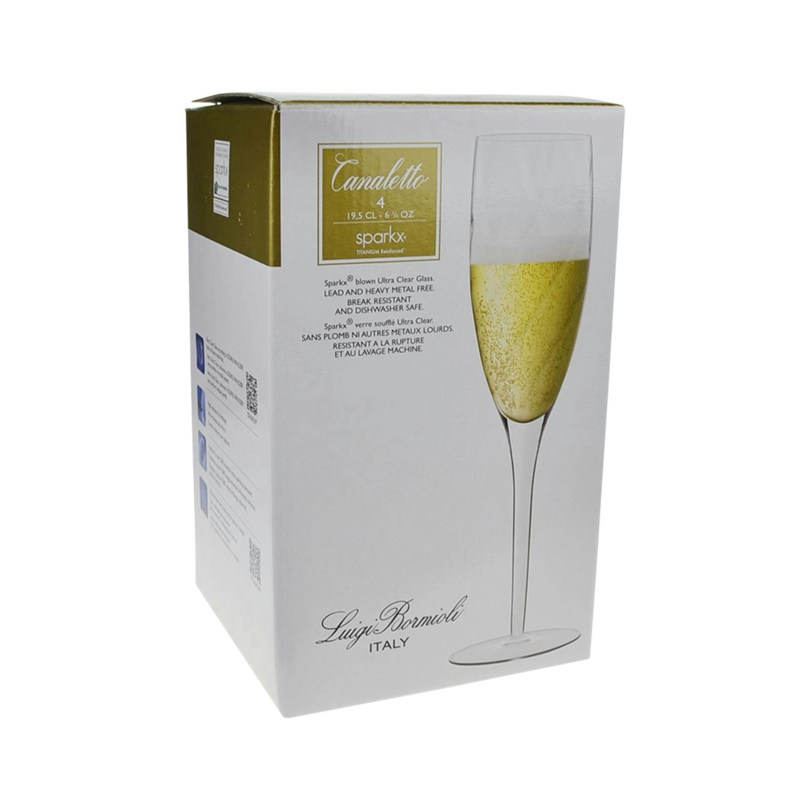 Luigi Bormioli CANALETTO CHAMPAGNE GLASSES 195ml SET 4