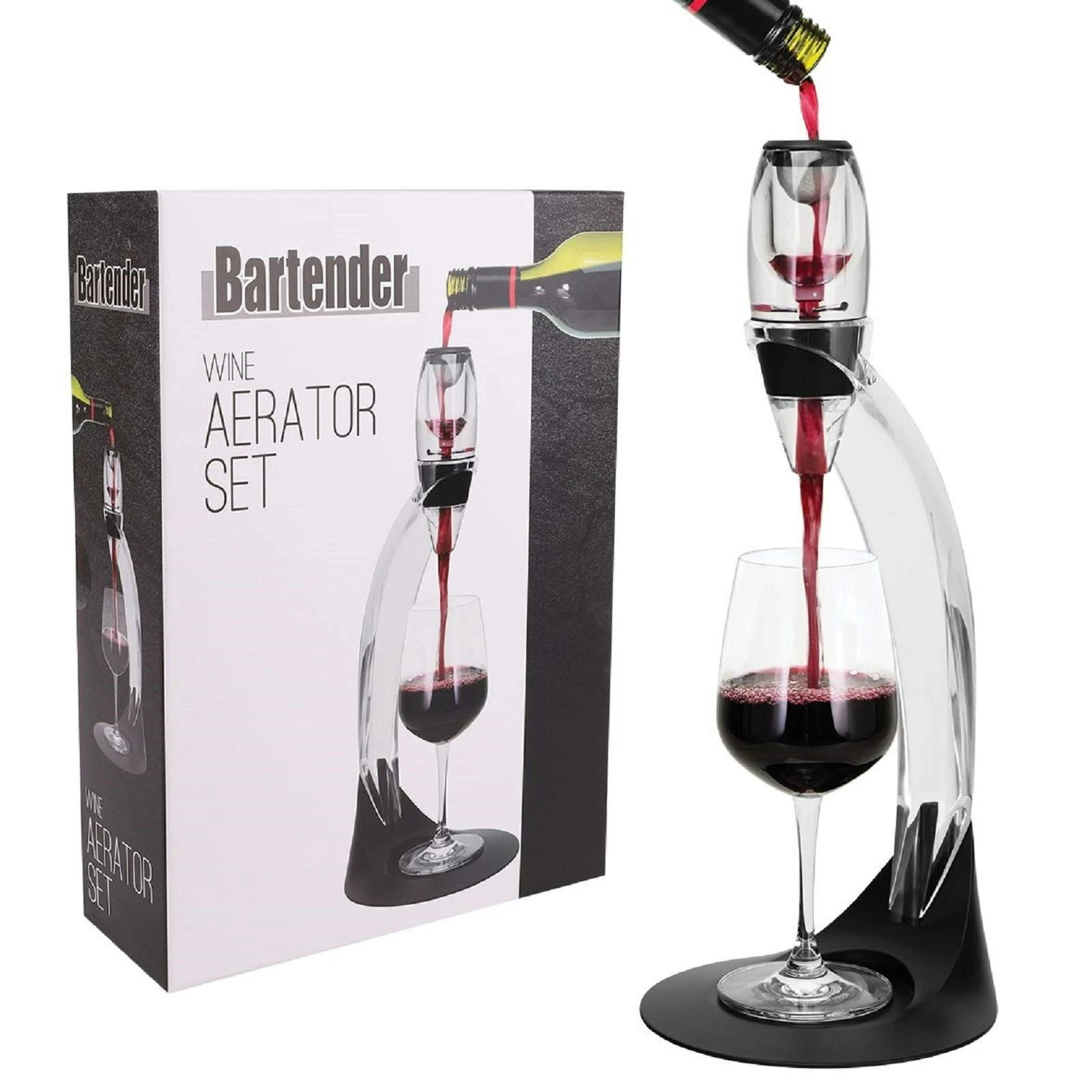 Bartender Red Wine Aerator Set With Pouring Stand