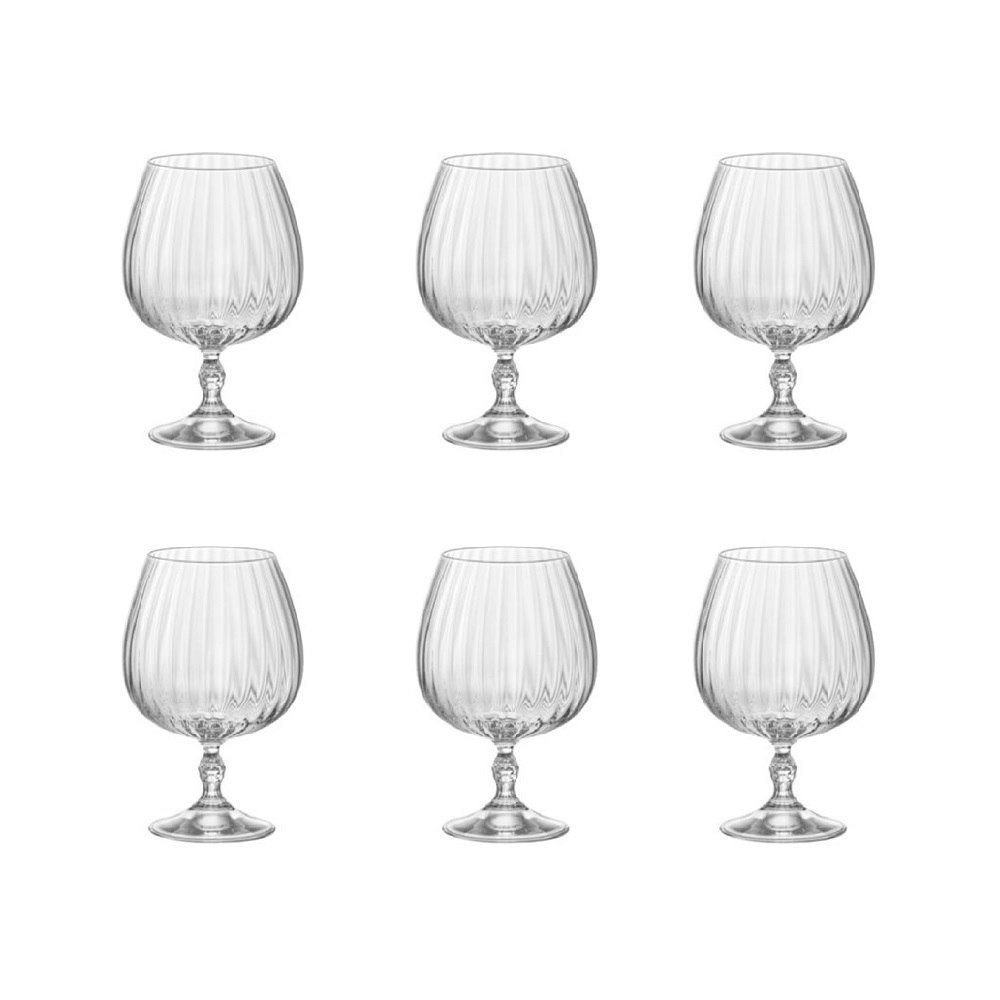 Bormioli Rocco AMERICA '20s 650ml COGNAC GLASSES SET 6