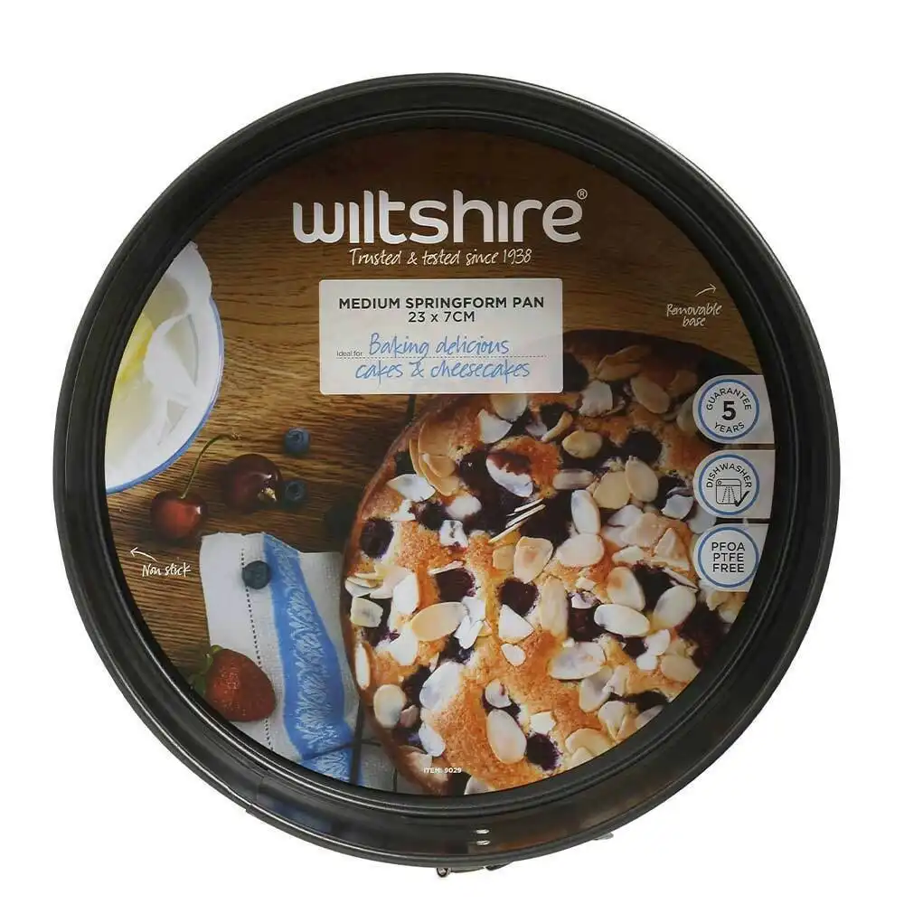 Wiltshire NON STICK 23cm MEDIUM SPRINGFORM CAKE TIN