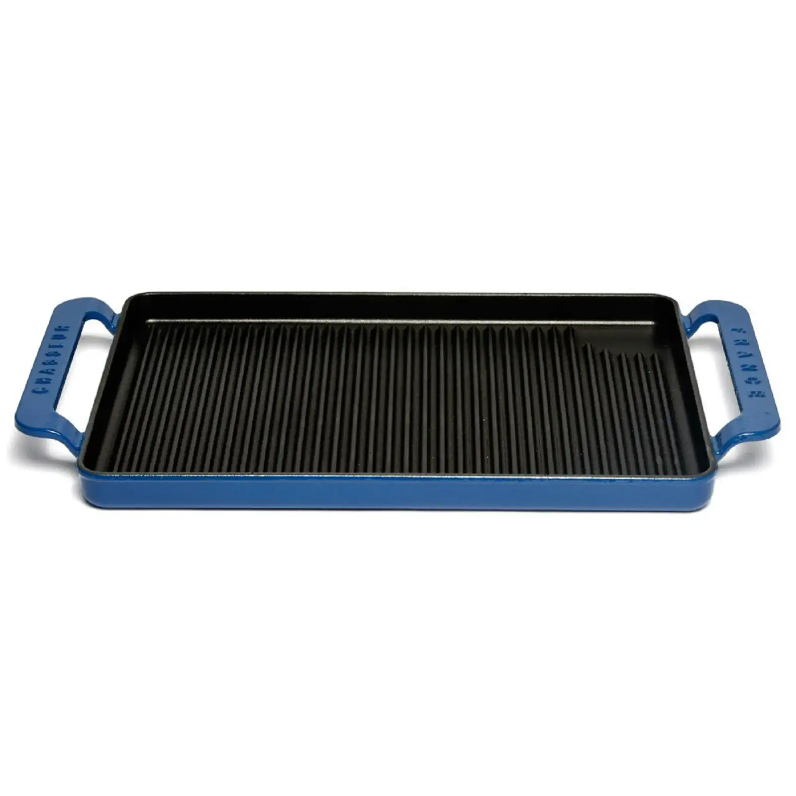 Chasseur SKY BLUE 42 x 24cm CAST IRON RECTANGULAR GRILL TRAY