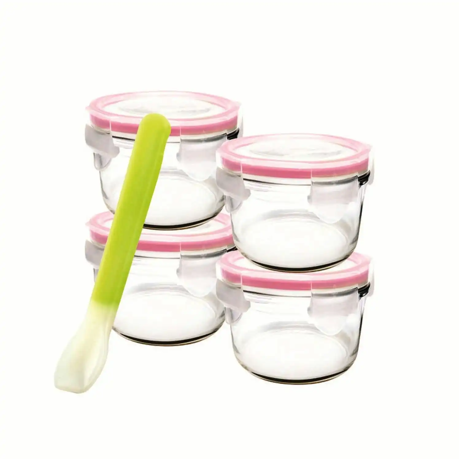 Glasslock 5 Piece Baby Food Container Set With Lids   Round