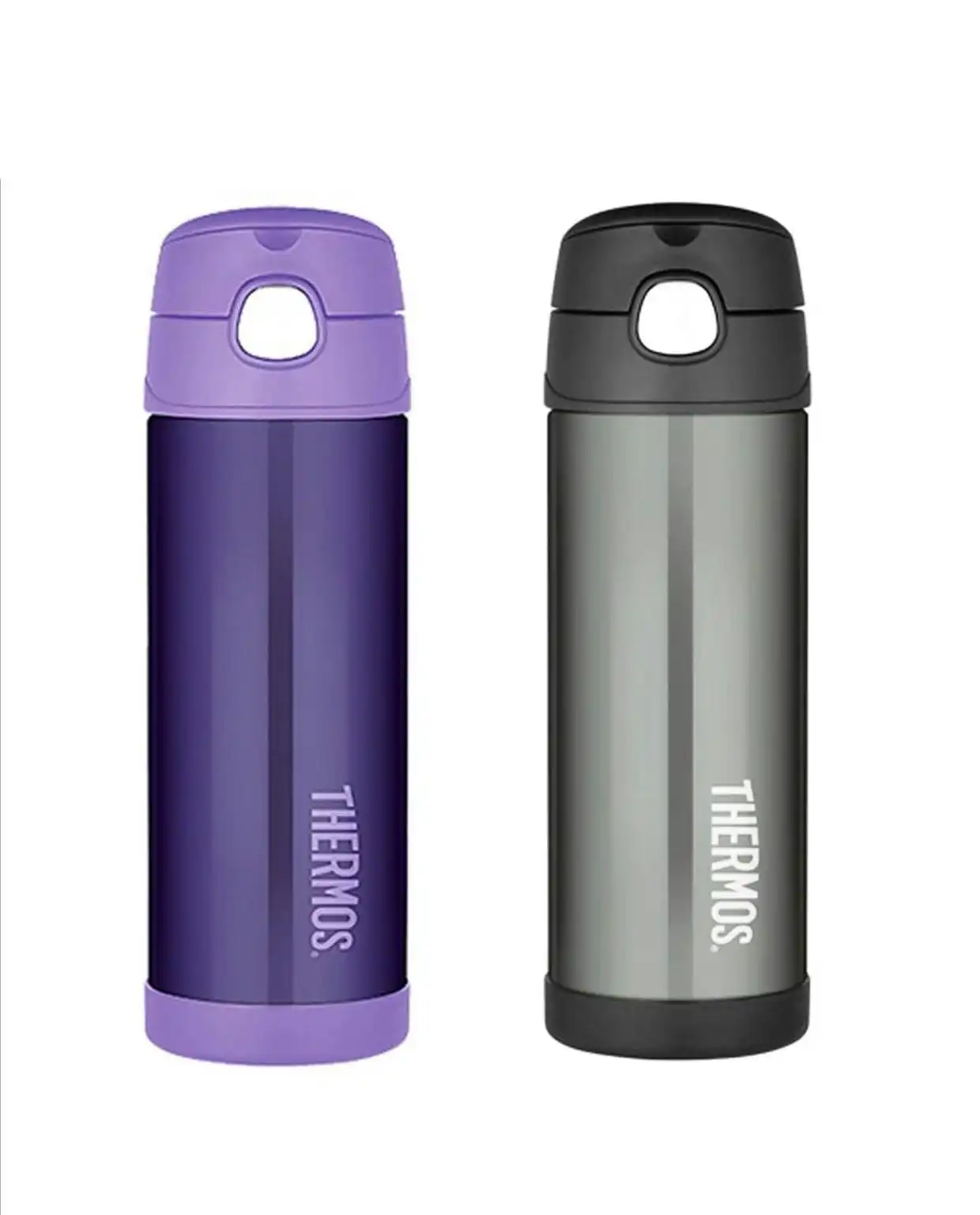 Thermos FUNTAINER 470ml DRINK BOTTLE - CHARCOAL OR PURPLE