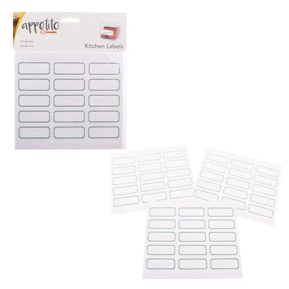 Appetito Blank Kitchen Labels   Pack Of 45