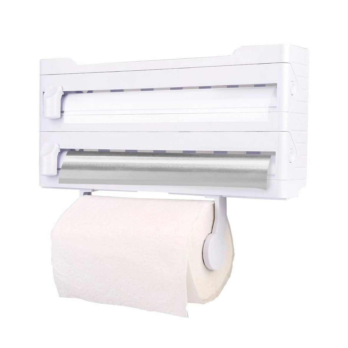 Appetito Wall Mount Kitchen Roll Dispenser White