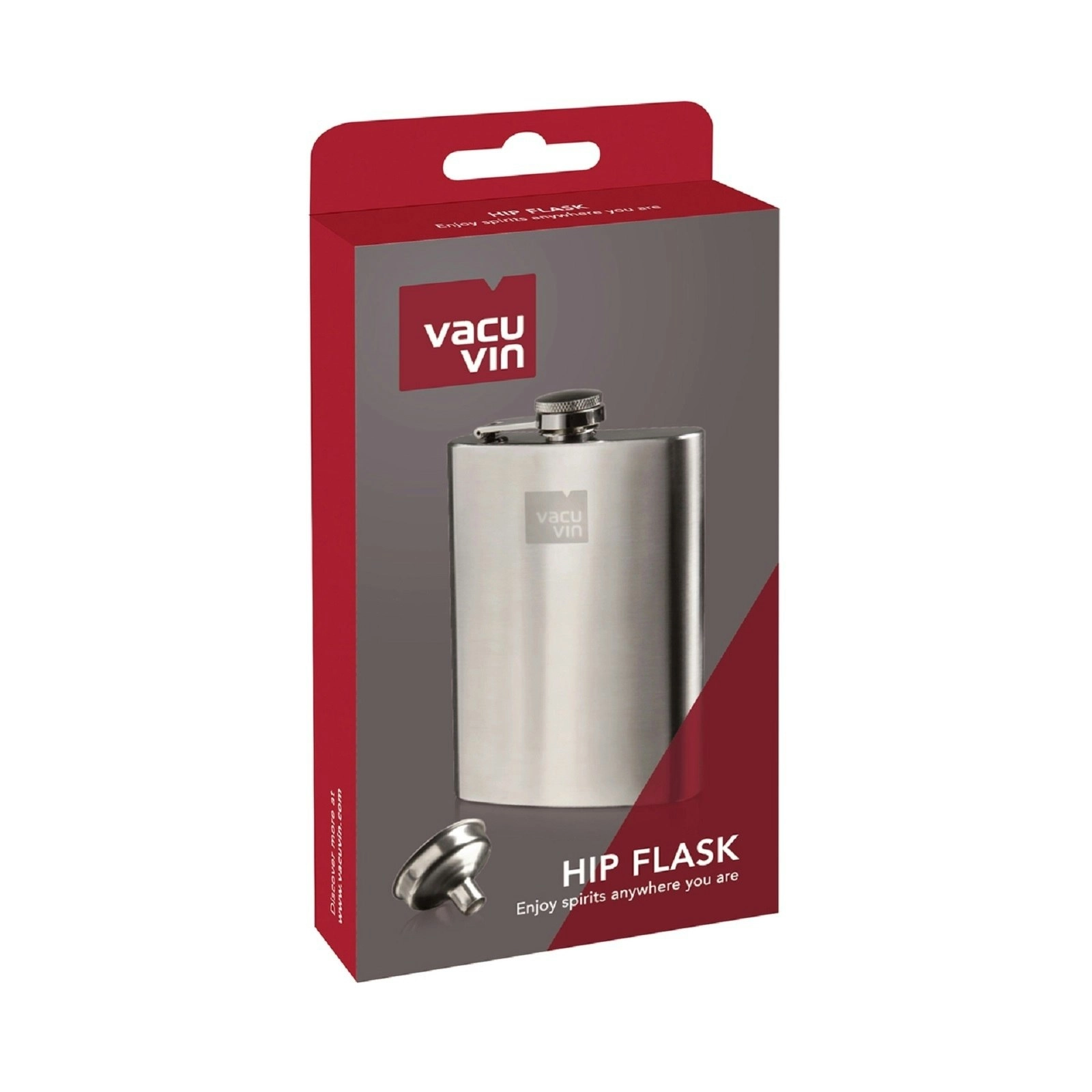 Vacu Vin Stainless Steel Hip Flask & Funnel