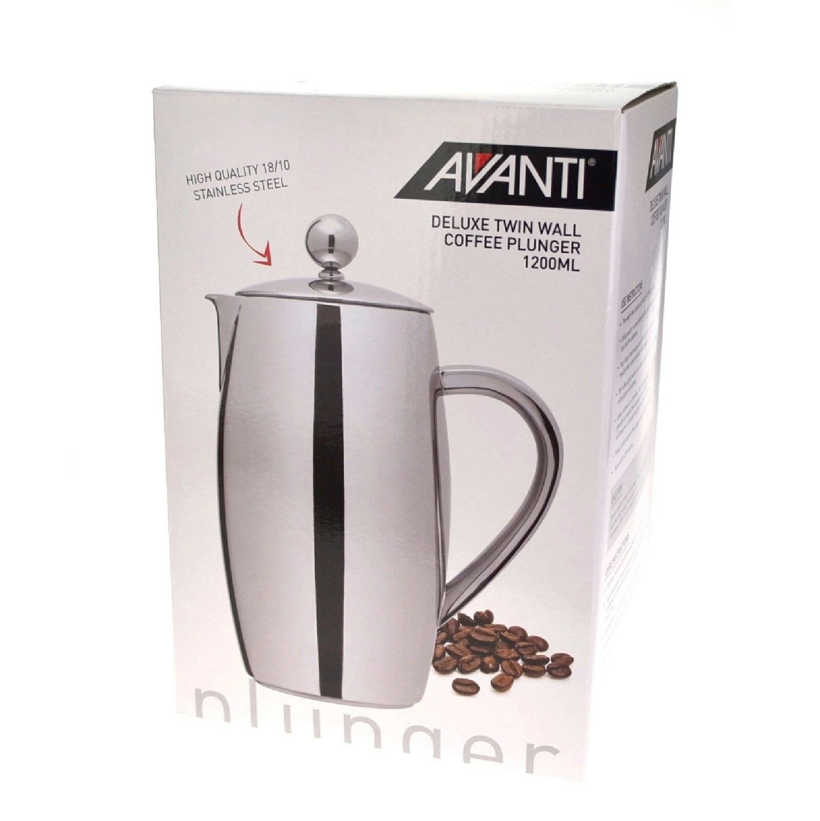 Avanti DELUXE TWIN WALL 8 CUP COFFEE PLUNGER 1.2 Litre