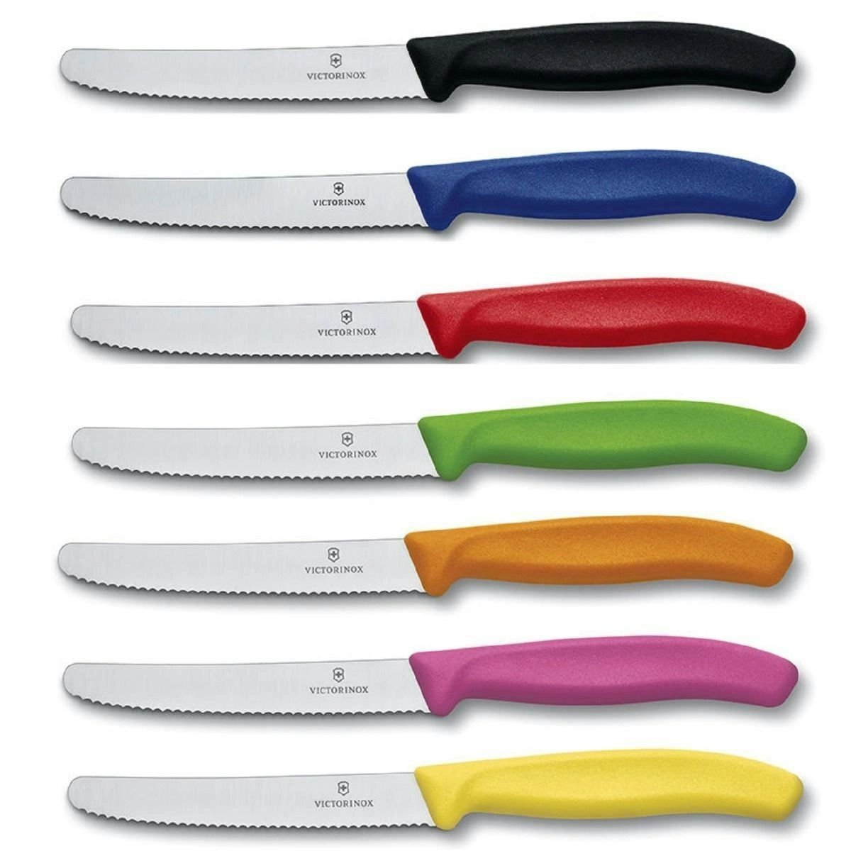 Victorinox STEAK AND TOMATO KNIFE 11cm WAVY EDGE - 7 COLOURS