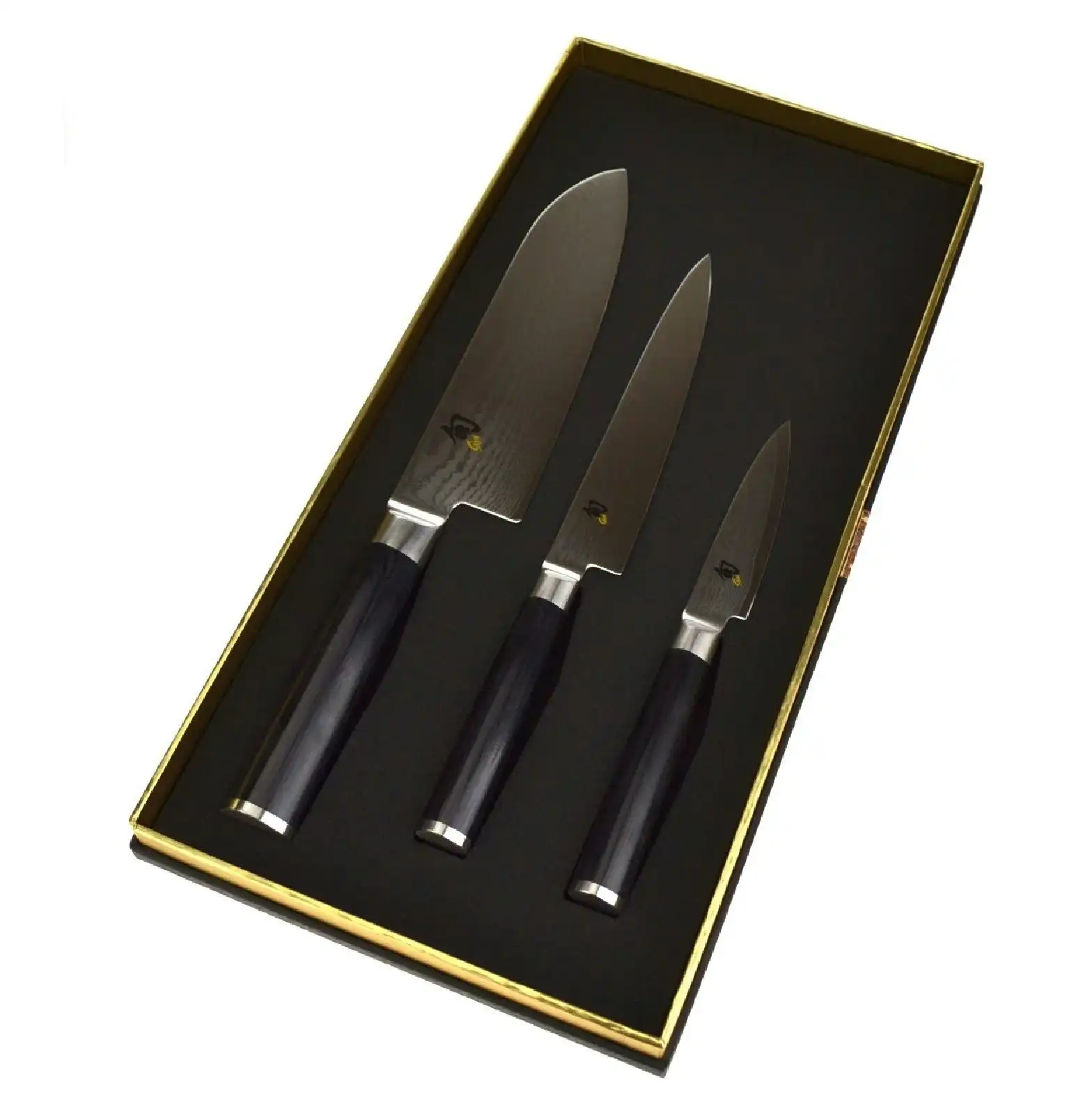 Shun Classic Santoku 3 Piece Knife Set   Gift Boxed