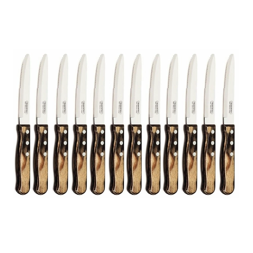 Tramontina Churrasco Steak Knife Wide Blade Set 12