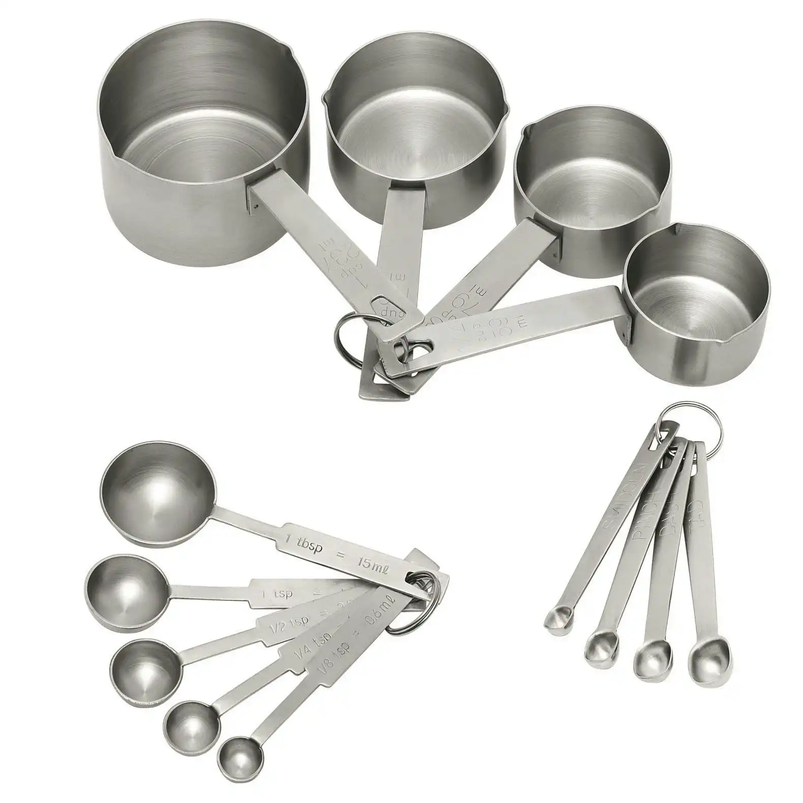 Avanti Baker's Dozen Stainless Steel Measuring Cup And Spoon Set
