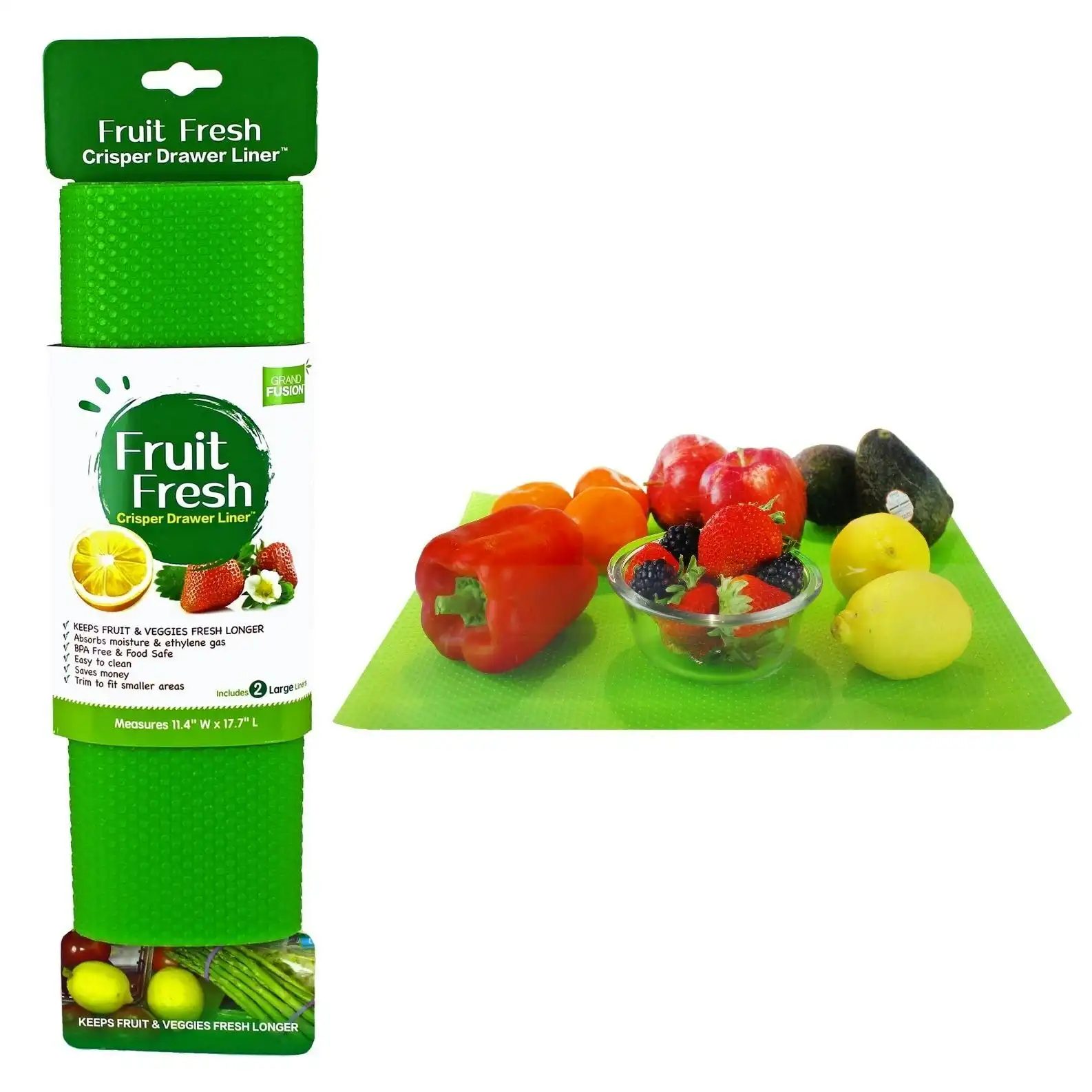 Fruit Fresh Bpa Free Crisper Drawer Liner   Pack Of 2