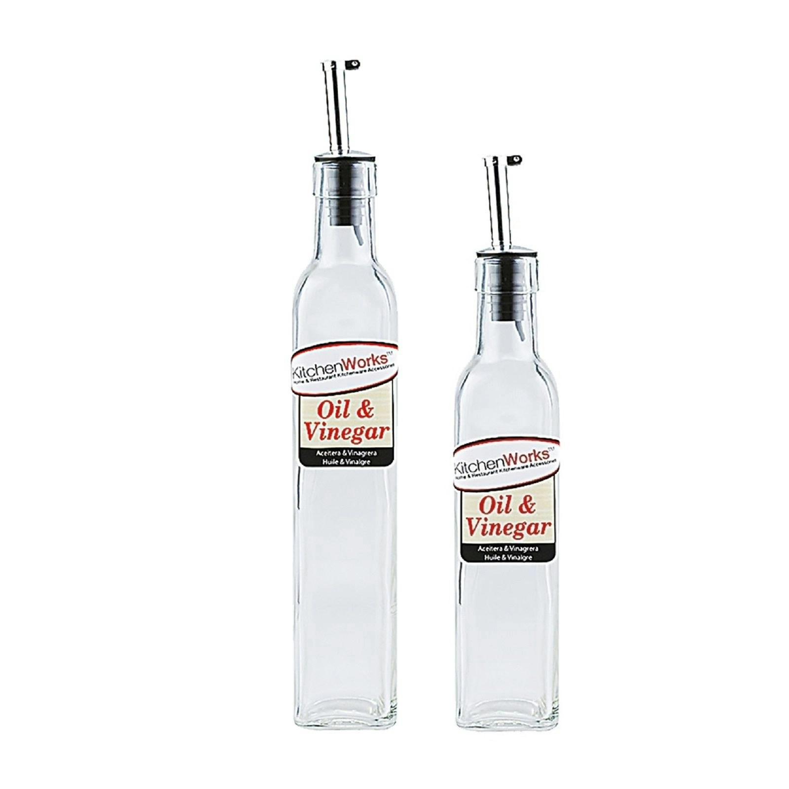 KitchenWorks OIL or VINEGAR BOTTLE WITH POURER AND CAP - 250ml or 500ml