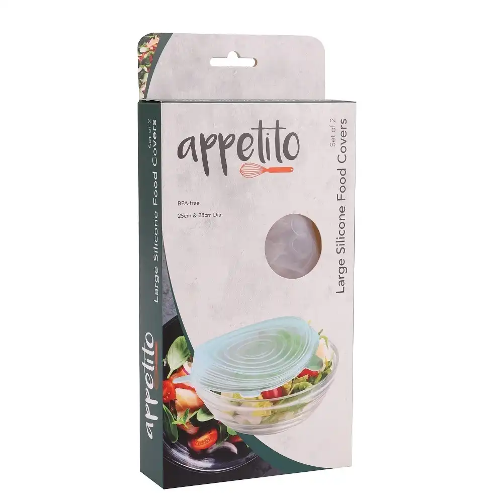 Appetito Large Silicone Food Covers   Set 2
